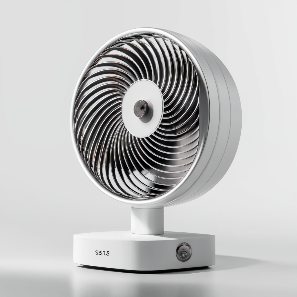 White Desk Fan