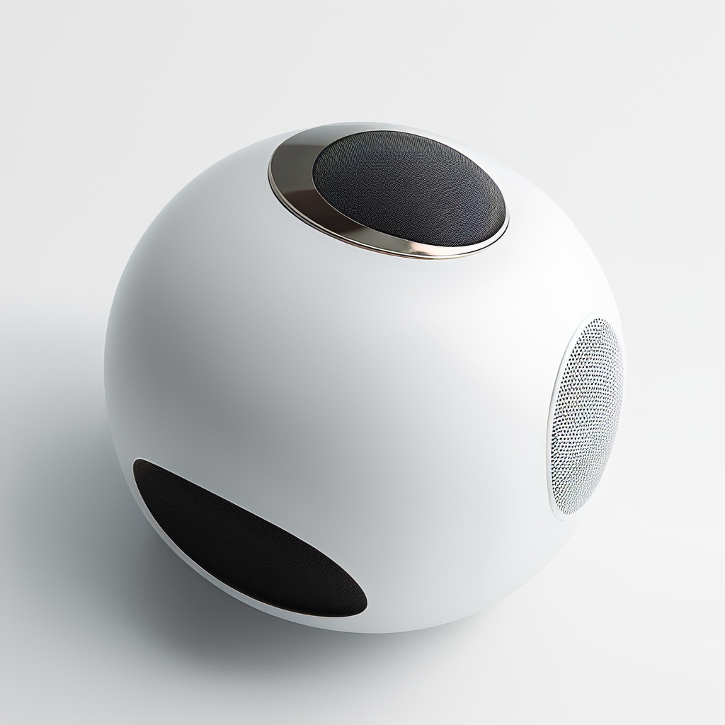White Bluetooth Speaker (Round)